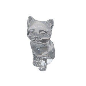 Crystal Glass Cat‎ Figurine Ornament